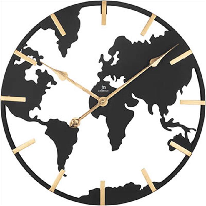 Lowell - Orologio Parete Mdf Mappa Scheletrato Cm50 21552-nero