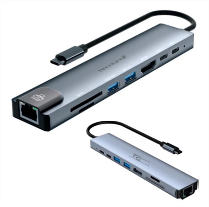 Techlife - Tlit0013 Multiporta 5in1 Usb-c-nero