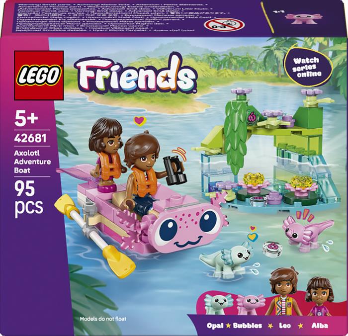 Lego - Friends Barca D’avventura Axolotl - 42681, Multicolore