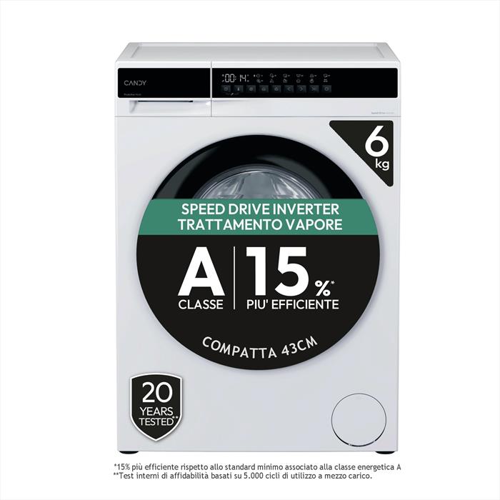 Candy - Lavatrice Slim 6kg Ey 26sb7-s 1200g/m Classe A-bianco