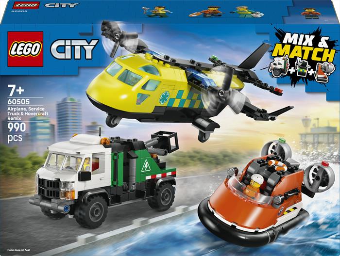 Lego - City Remix Aereo, Camion Di Servizio - 60505, Multicolore