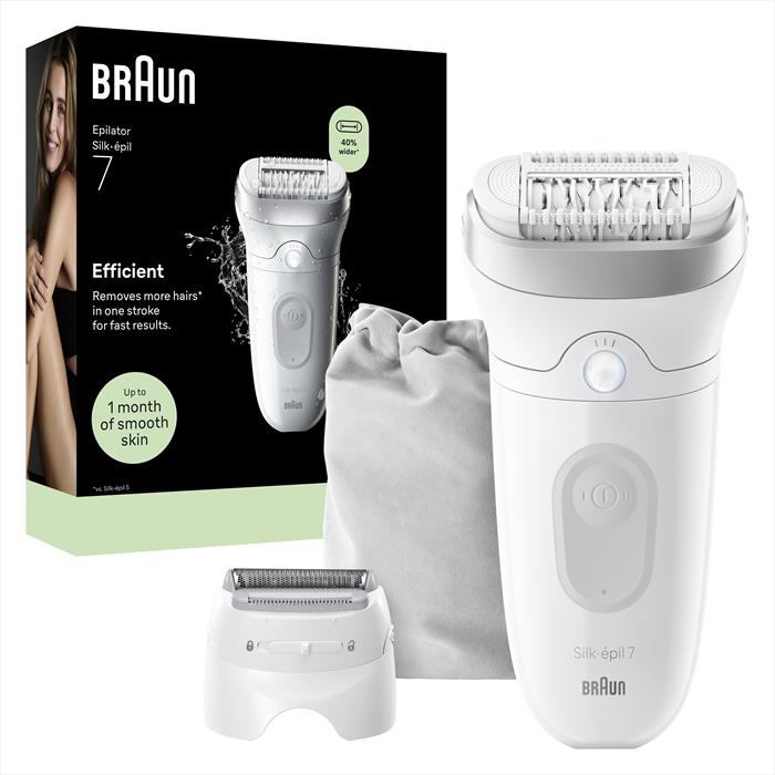Braun - Epilatore Silk Épil 7 Legepil Se7-041 Box Mn-grigio/argento