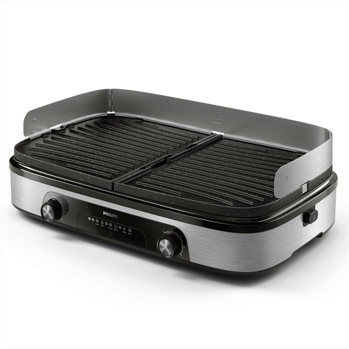 Philips - Grill Da Tavolo Serie 5000 Hd6222/90-alluminio