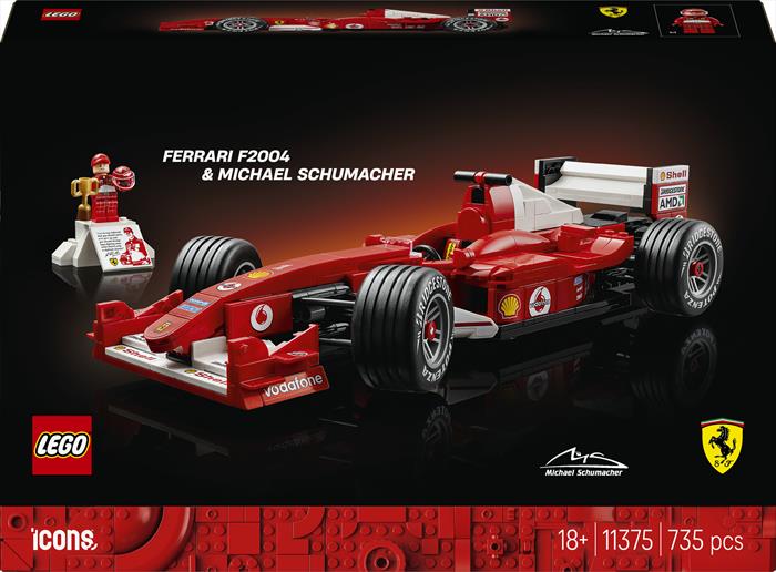 Lego - Icons Ferrari F2004 E Michael Schumacher - 11375, Multicolore