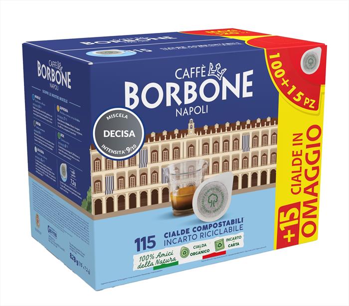 Caffe Borbone - Caffe Miscela Decisa 100+15 Cialde, Multicolore