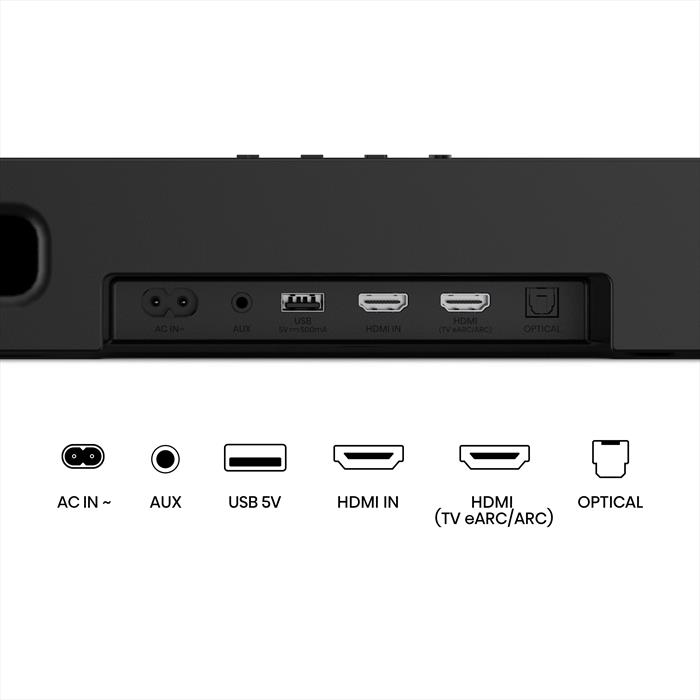 Hisense - Soundbar 440w + Subwoofer 240w Ax3120q-nero