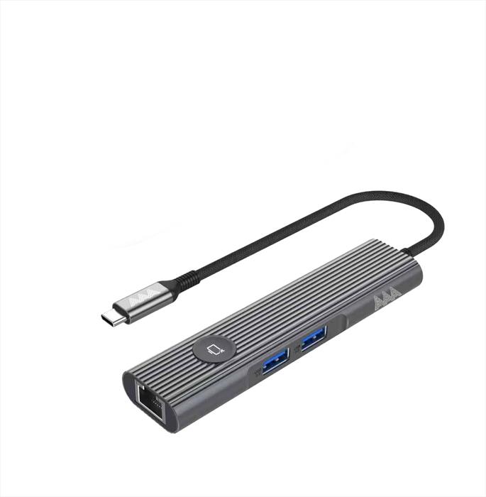 Aaamaze - Adattatore Multi-porta Hub Type-c Wi-hb005 5 In 1-grigio