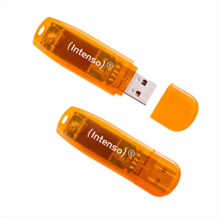 Intenso - Chiavetta Usb Rainbow 2x64gb-arancione
