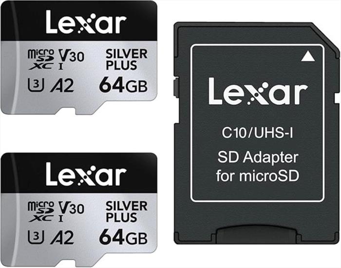 Lexar - 64gb Microsdxc Plus Bipack-silver