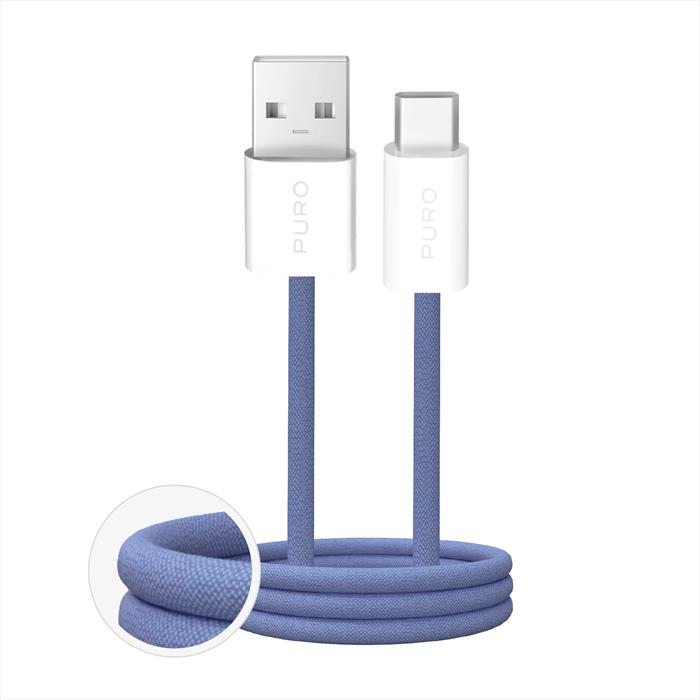 Puro - Cavo In Tessuto Fabrik Da Usb-a A Usb-c-blue Lagoon