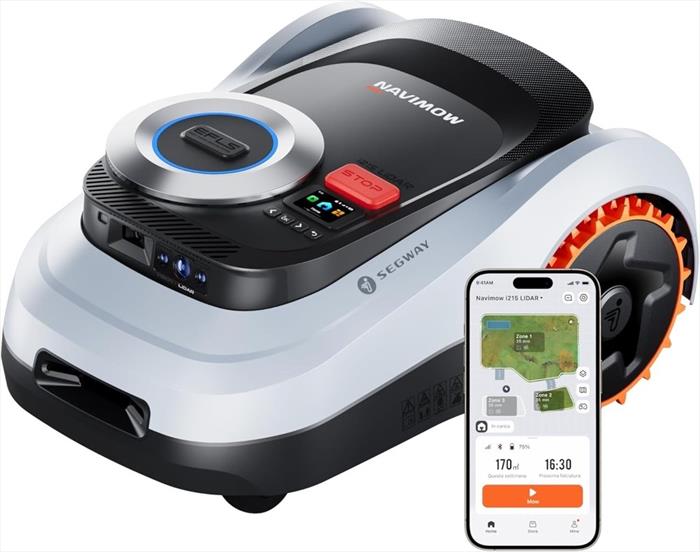 Navimow By Segway - Robot Tagliaerba I215 Lidar-nero/arancione