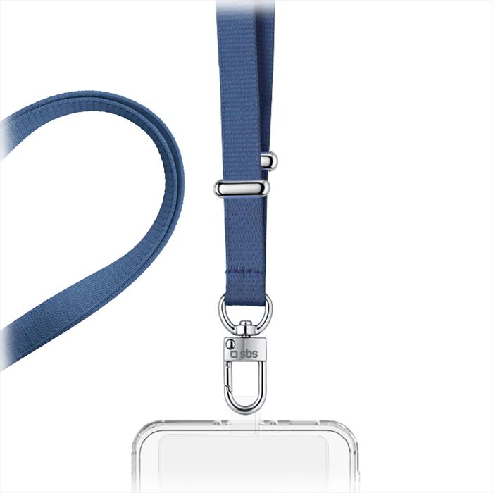 Sbs - Laccetto Piatto Universale Per Smartphone-azzurro