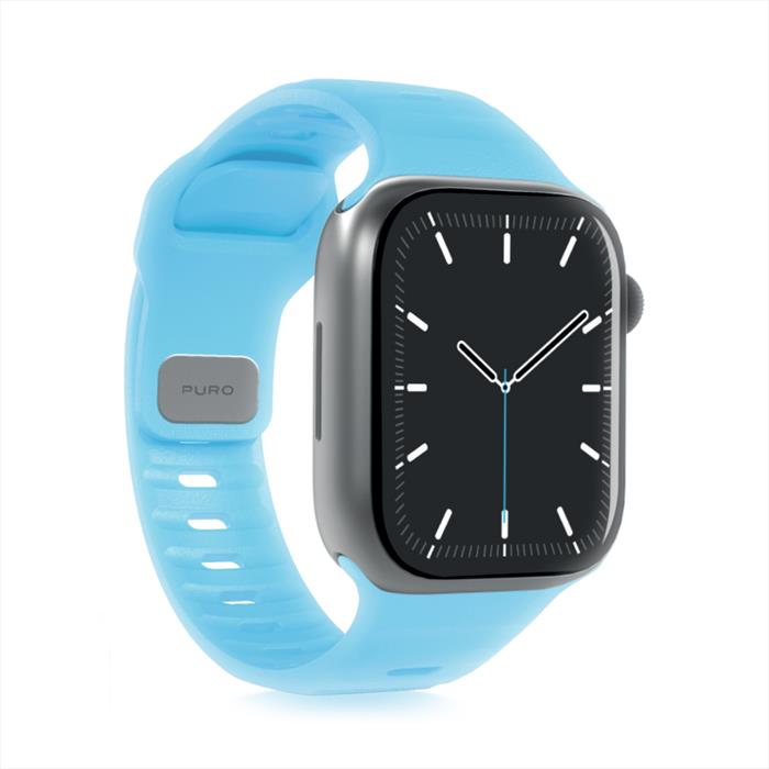 Puro - Cinturino Glow In Silicone Per Apple Watch-azzurro