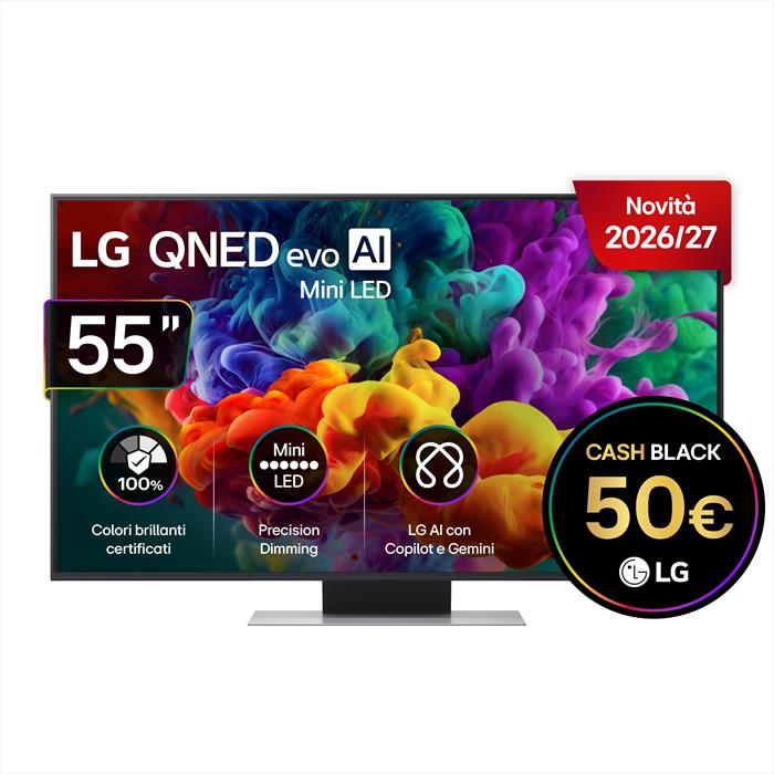 Tv 55" (MiniLED) WebOS SERIE QNED86B evo AI Charcoal black 55QNED86B6B API