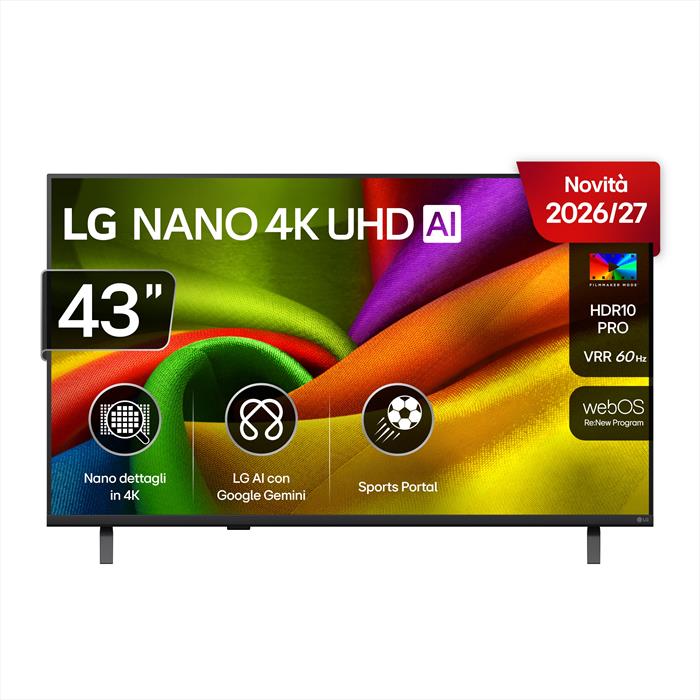 Lg - Smart Tv 43" Nano 4k Ai 43nu850b6la-charcoal Black