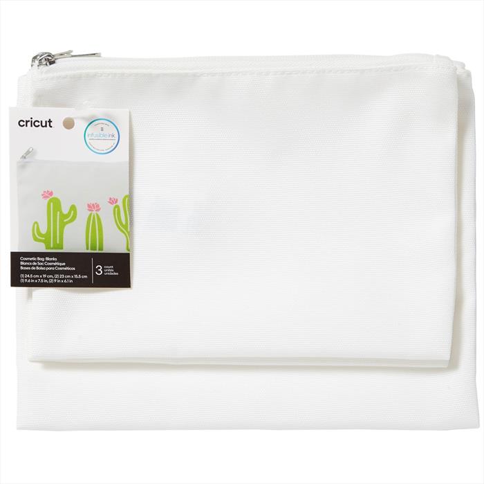 Cricut - Set 3 Borse Personalizzabili In Lino-bianco