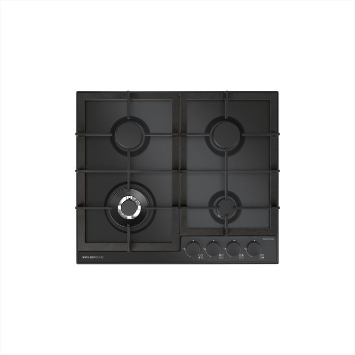 Glem Gas - Piano Cottura A Gas Gtp64thbk 58,5cm-nero Opaco