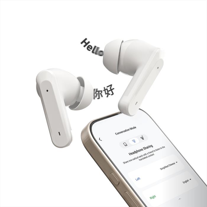 Sbs - Auricolare Tws Ai Touch Control Microfono-bianco