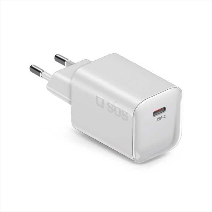 Sbs - Caricatore Da Rete Gan Con 1 Porta Usb-c Da 65w-bianco
