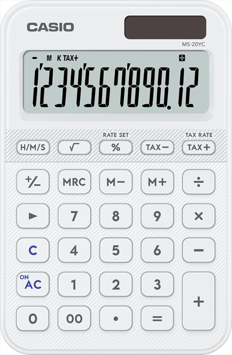 Casio - Calcolatrice Da Tavolo Ms-20yc We-bianco