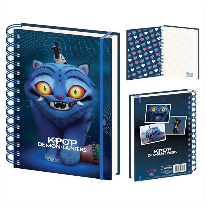 Pyramid - K-pop Demon Hunters Derpy Tiger Quaderno 3d - A5-blu