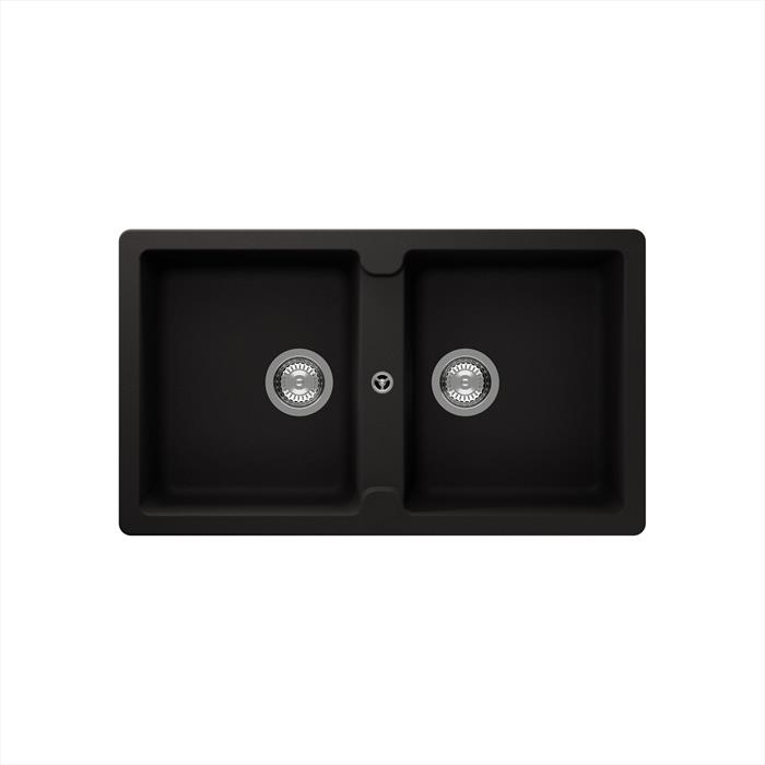 Glem Gas - Lavello 2 Vasche Glu862bk-nero Opaco