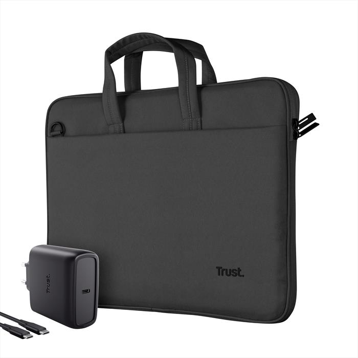 Trust - Borsa Per Laptop E Caricabatterie 65w Bologna-black
