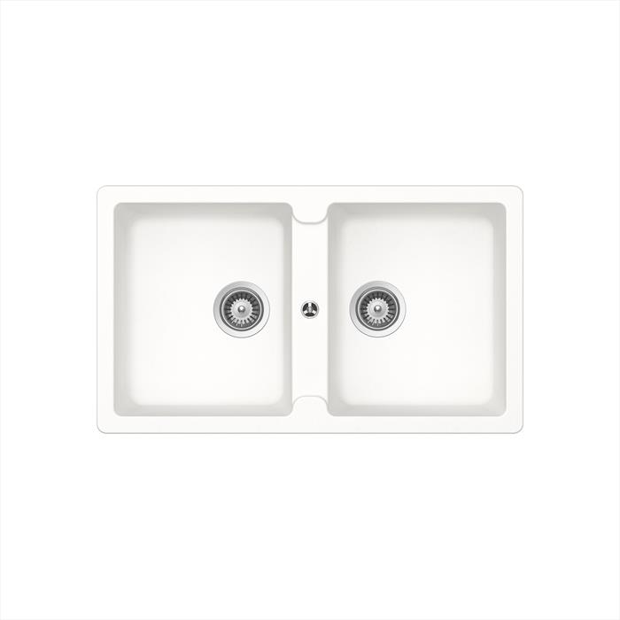 Glem Gas - Lavello 2 Vasche Glu862wh-bianco Opaco