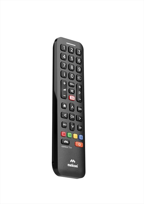 Meliconi - Telecomando Universale Per 1 Tv Control Tv+-calotta Nera, Tastiera Nera
