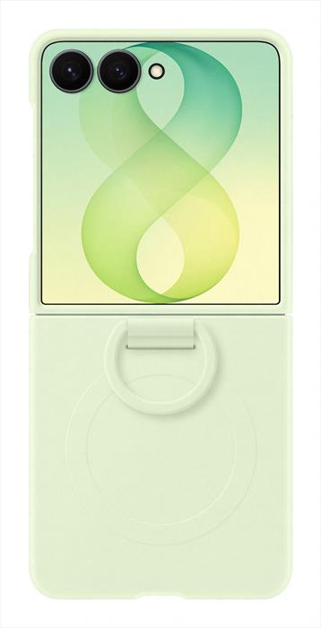Samsung - Custodia Silicone Ring Magnet Per Galaxy Z Flip8-green