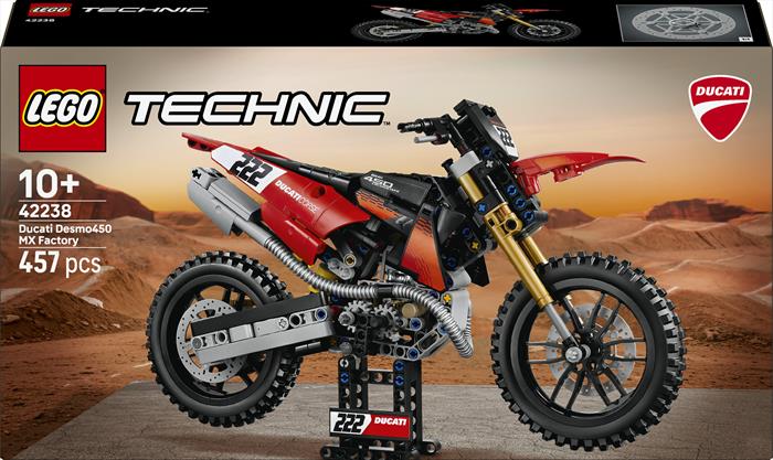 Lego - Technic Moto Ducati Desmo450 Mx Factory - 42238, Multicolore