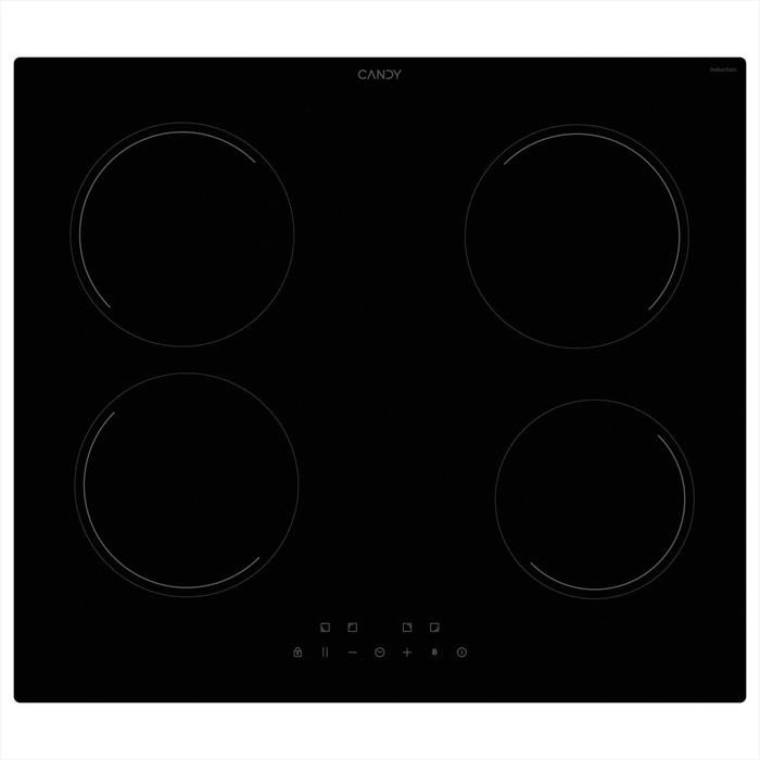 Candy CII647CCAR piano cottura a induzione 59 cm, 4 zone, 7,2 kW, Power Management, booster, app hOn, nero