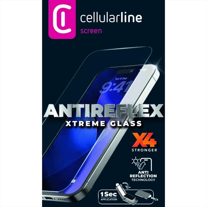 Cellularline - Pellicola Antireflex Xtreme Glass iPhone 18 Pro-trasparente