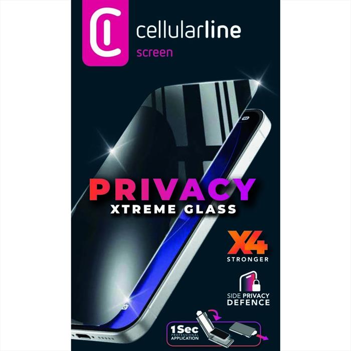 Cellularline - Pellicola Privacy Xtreme Glass Per iPhone 18 Pro-trasparente