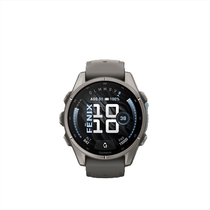 Garmin - Fenix 9, 43mm, Bare Ti, Pebble Gray-titanio / Grigio