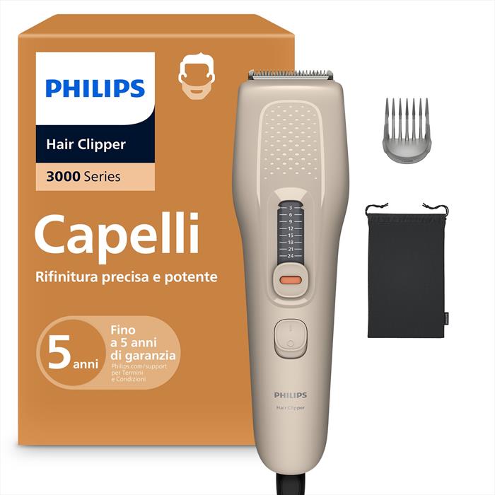 Philips - Regolacapelli Serie 3000 Hc3734/15-beige