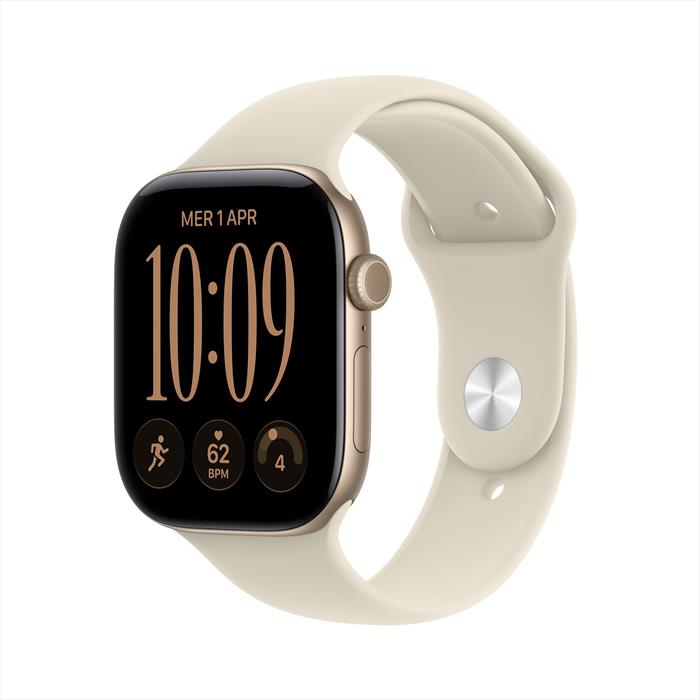 Apple - Watch Series 12 Gps 46mm Alluminio Oro Chiaro-sport Band Sabbia - S/m