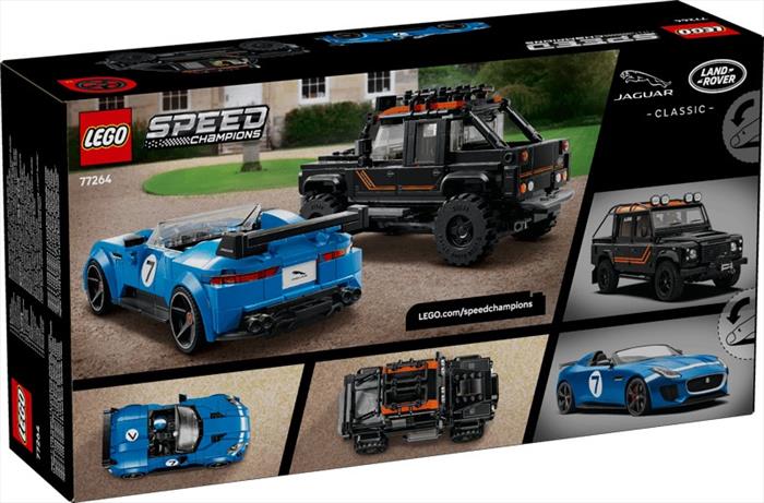 Lego - Speed Jaguar Project 7 E Land Rover Defender-77264, Multicolore