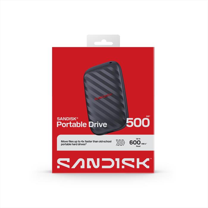 Sandisk - Hard Disk Esterno 500 Gb-grigio