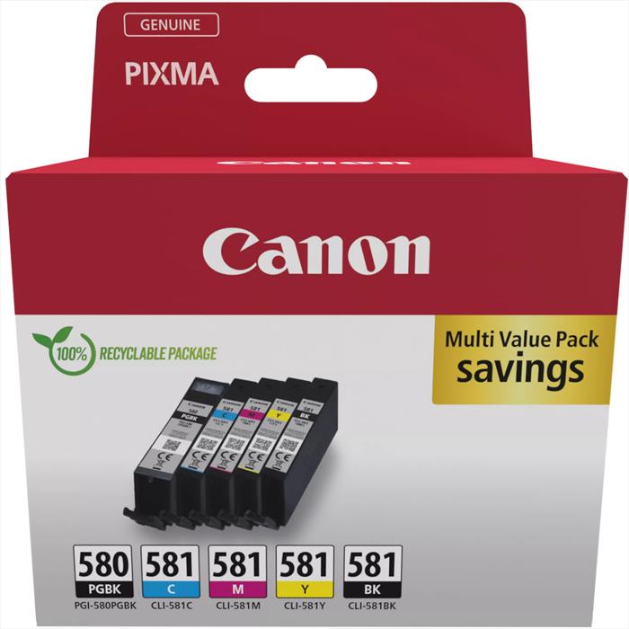 Canon - Kit Cartucce Pgi-580bk/cli-581 Bk/c/m/y-bk/c/m/y