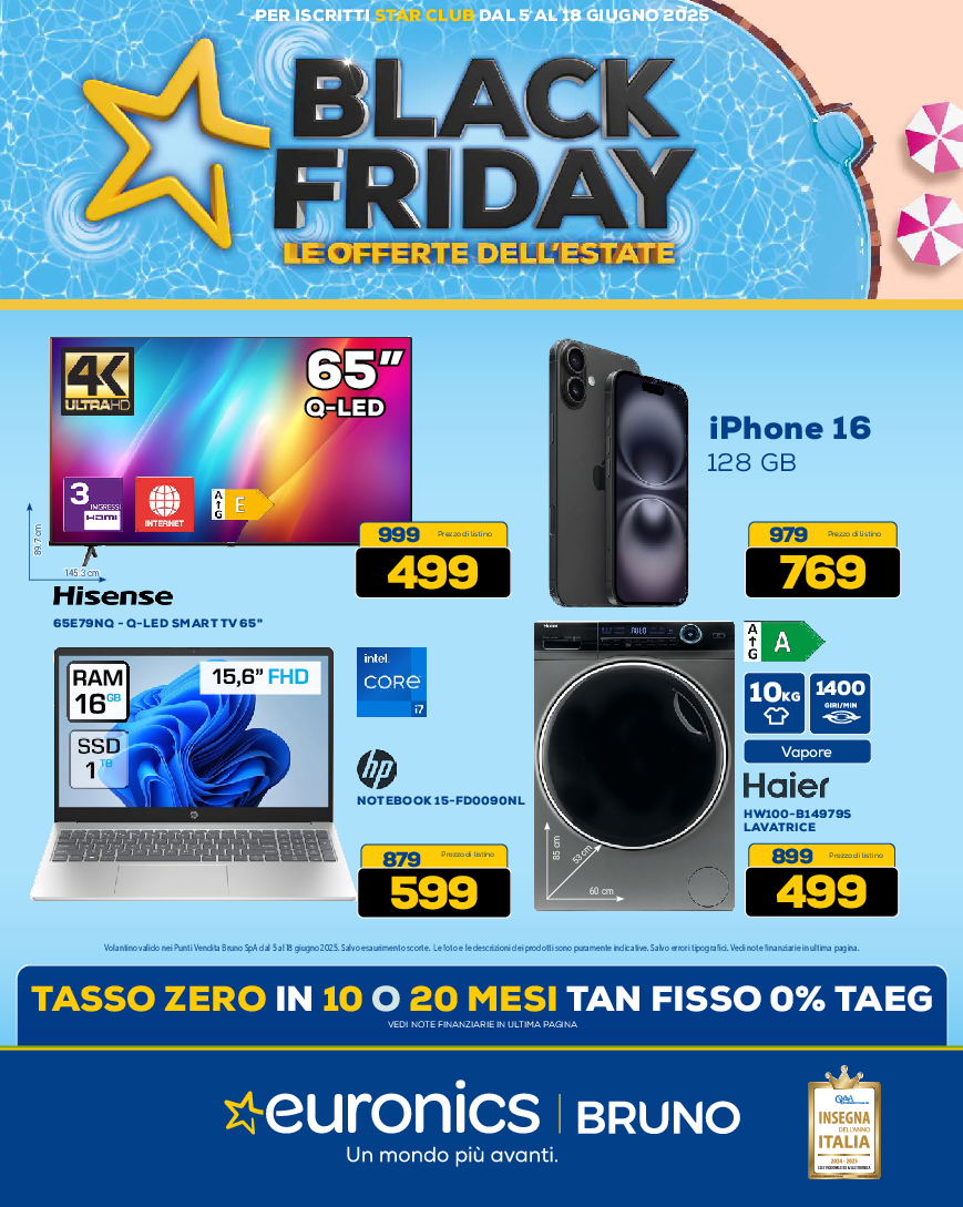 BLACK FRIDAY - LE OFFERTE DELL'ESTATE