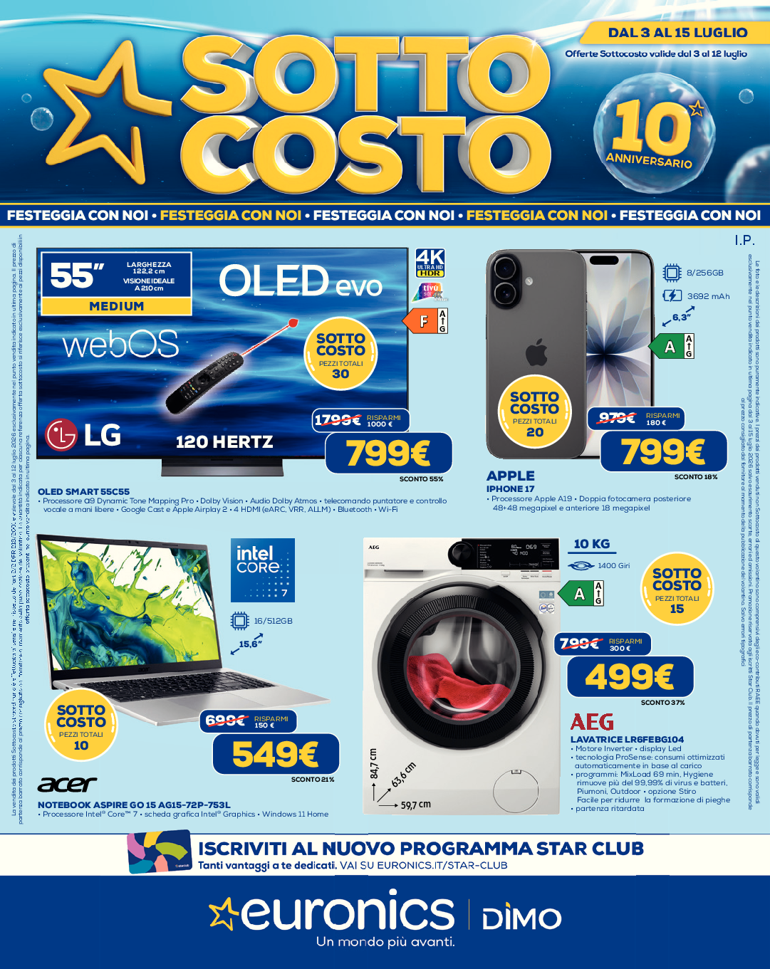 10&deg; ANNIVERSARIO CONCESIO SOTTOCOSTO