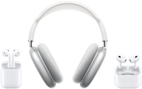 AirPods, AirPods Max e AirPods Pro.