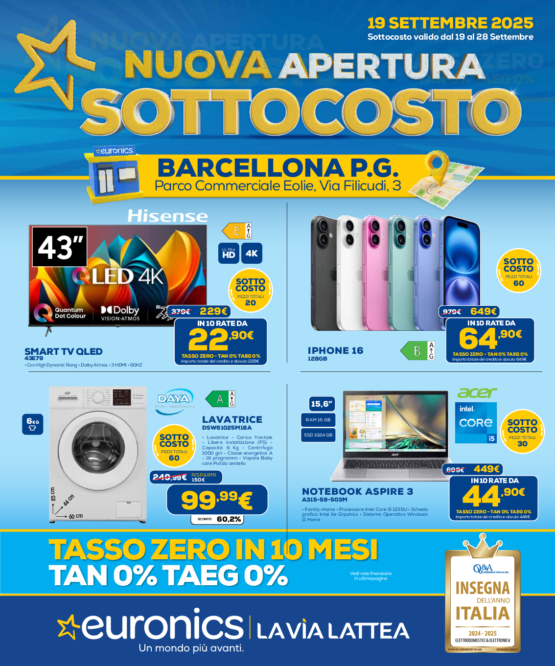 SOTTOCOSTO APERTURA