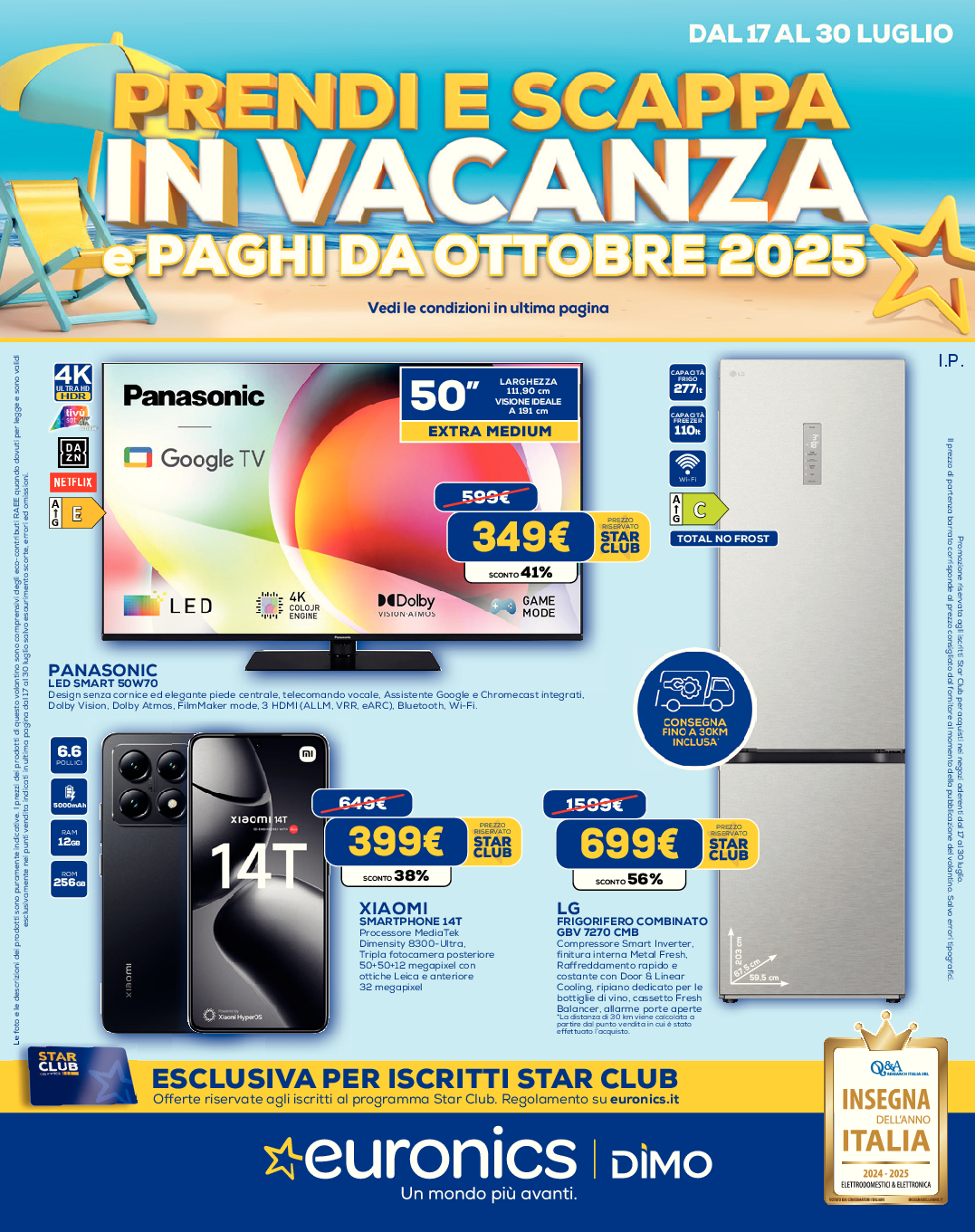 PRENDI E SCAPPA IN VACANZA E PAGHI DA OTTOBRE 2025