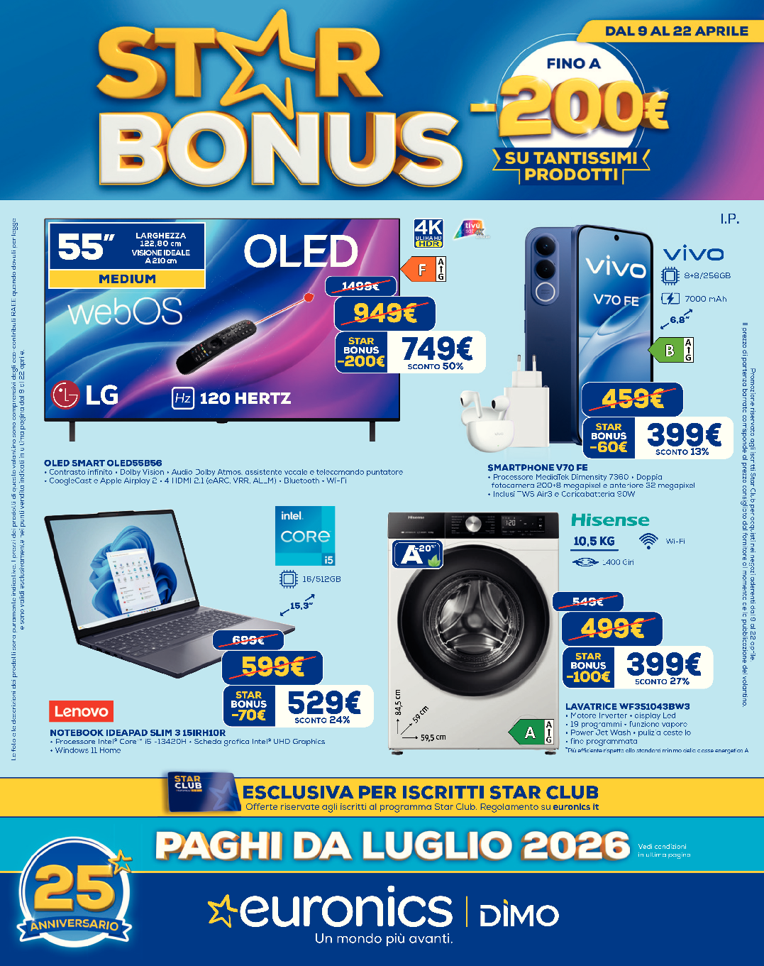 STAR BONUS - FINO A -200 EURO SU TANTISSIMI PRODOTTI