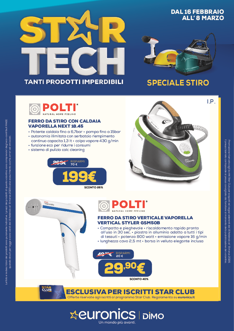 SPECIALE STIRO - TANTI PRODOTTI IMPERDIBILI