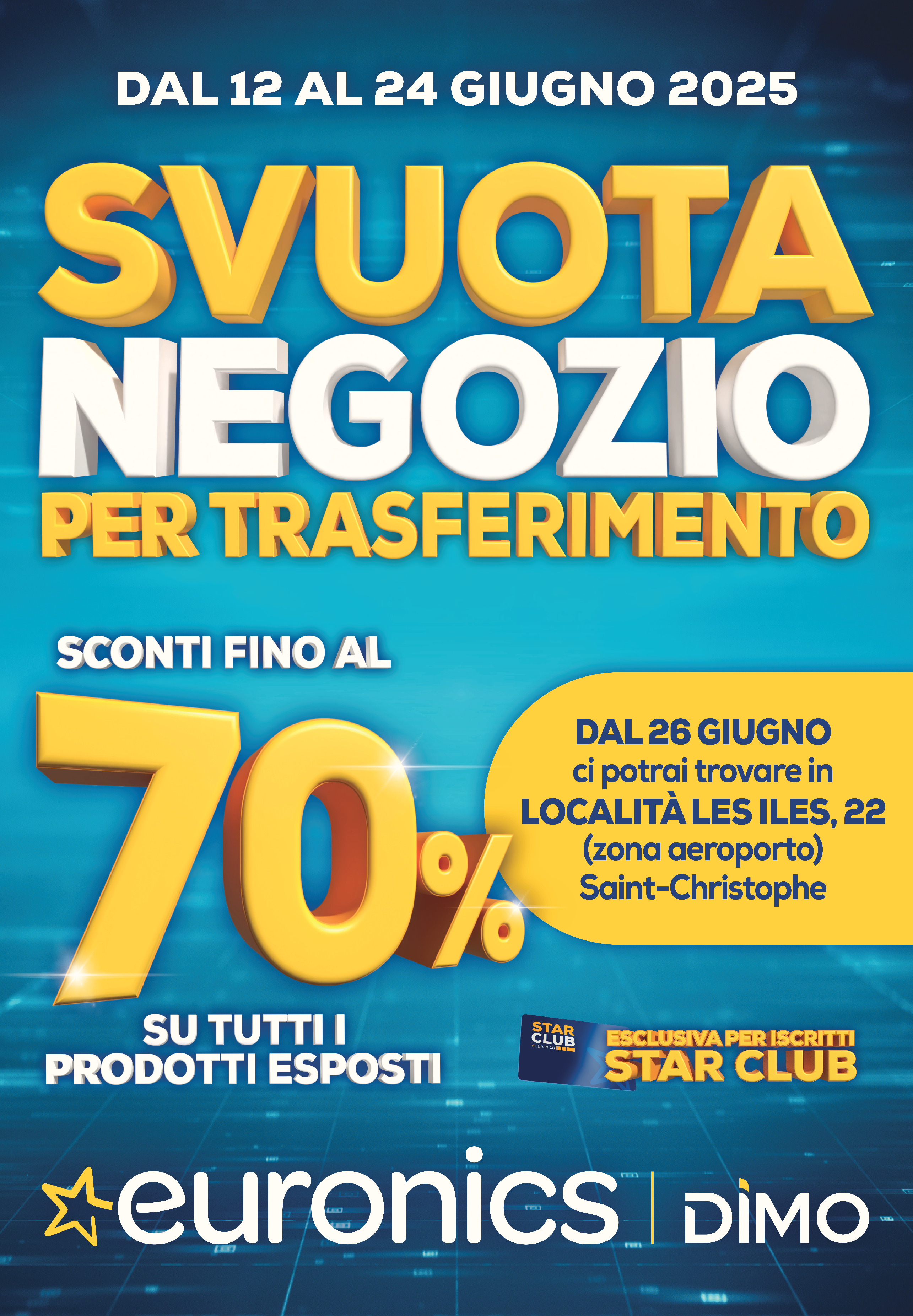 SVUOTA NEGOZIO PER TRASFERIMENTO