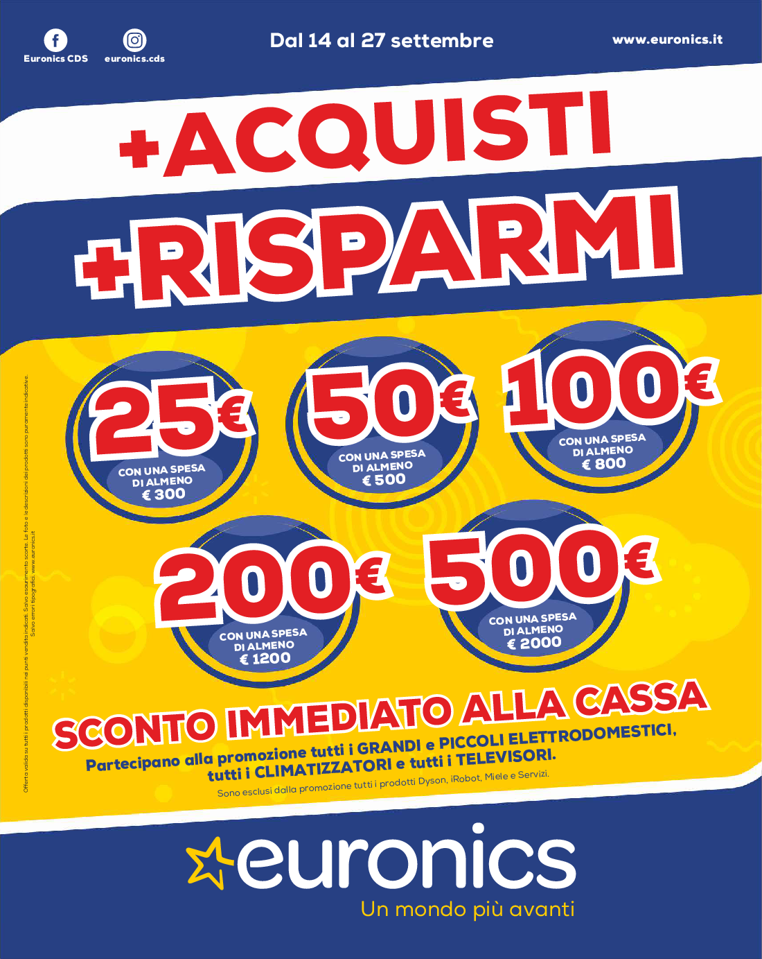+ ACQUISTI + RISPARMI