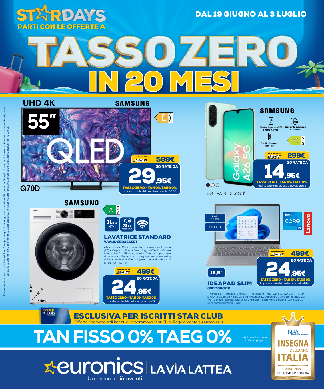 TASSO ZERO 20 MESI
